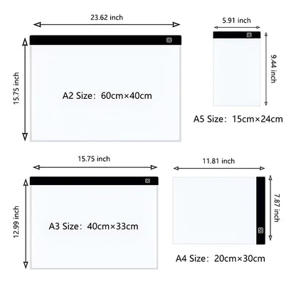 A4 LED Drawing Copy Board - Dimmable Sketching and Painting Light Pad for Kids