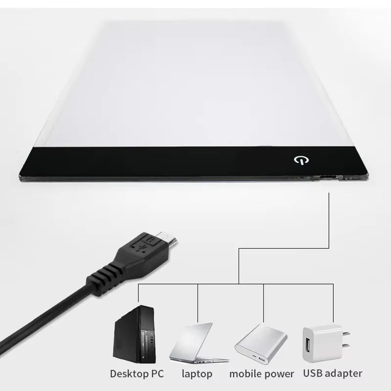A4 LED Drawing Copy Board - Dimmable Sketching and Painting Light Pad for Kids