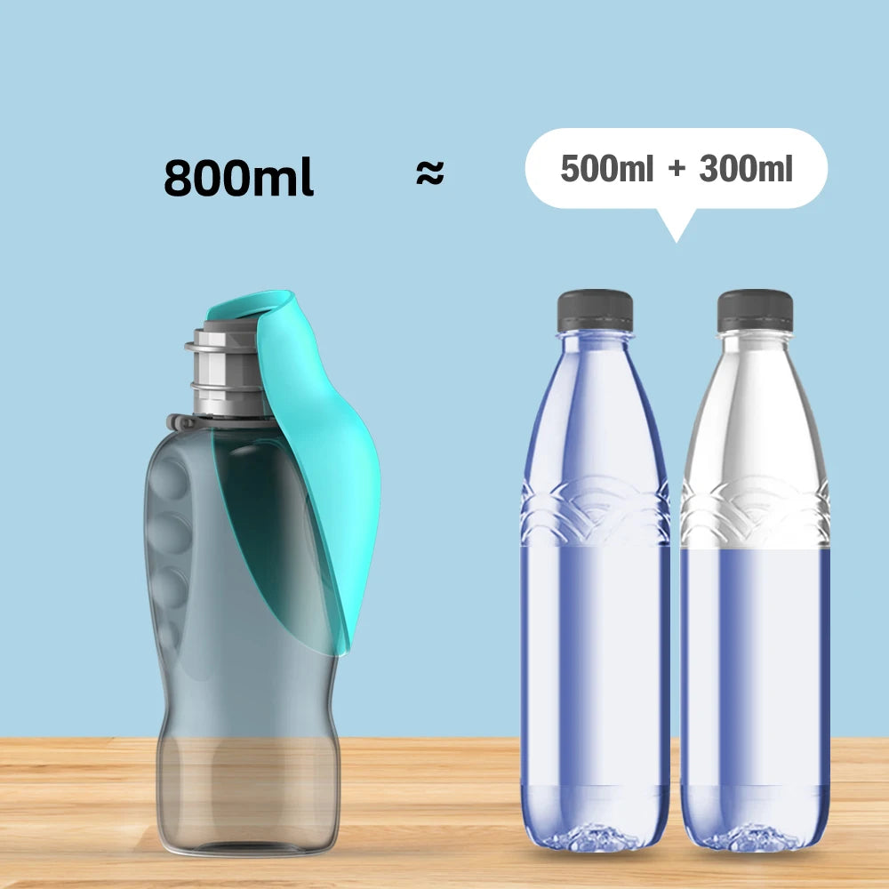 800ml Portable Dog Water Bottle for Large Breeds - Perfect for Outdoor Activities, Hiking, and Walking - Collapsible Drinking Bowl for Golden Retrievers and Other Pets