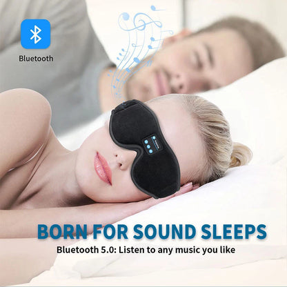 Bluetooth Sleep Mask with 3D Eye Design and Built-In HD Speakers for Music Playback
