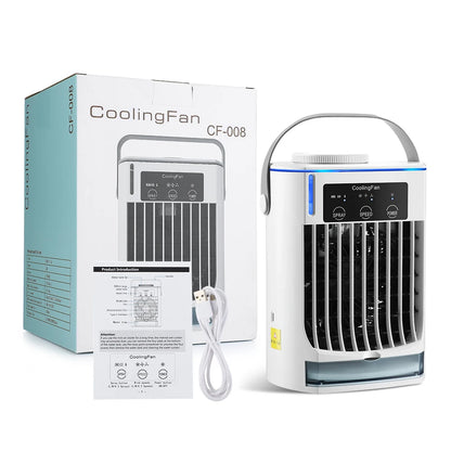Portable Rechargeable Air Conditioner and Humidifier for Small Spaces - Ideal for Home and Office Use