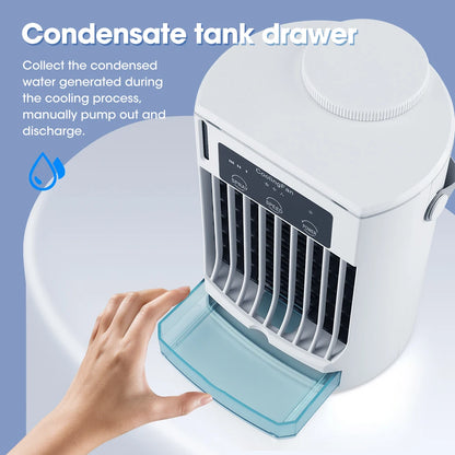 Portable Rechargeable Air Conditioner and Humidifier for Small Spaces - Ideal for Home and Office Use