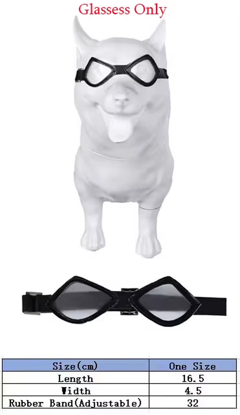 Dog Pool Costume for Halloween - Red Outfit with Goggles for Small and Large Dogs