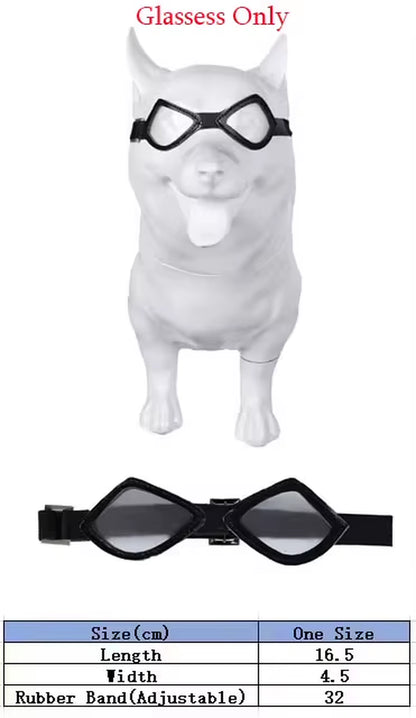 Dog Pool Costume for Halloween - Red Outfit with Goggles for Small and Large Dogs