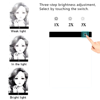 A4 LED Drawing Copy Board - Dimmable Sketching and Painting Light Pad for Kids