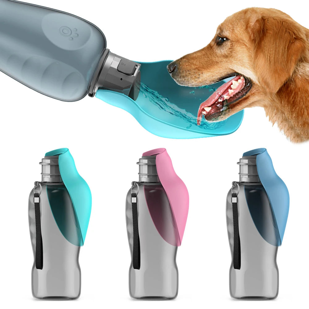 800ml Portable Dog Water Bottle for Large Breeds - Perfect for Outdoor Activities, Hiking, and Walking - Collapsible Drinking Bowl for Golden Retrievers and Other Pets