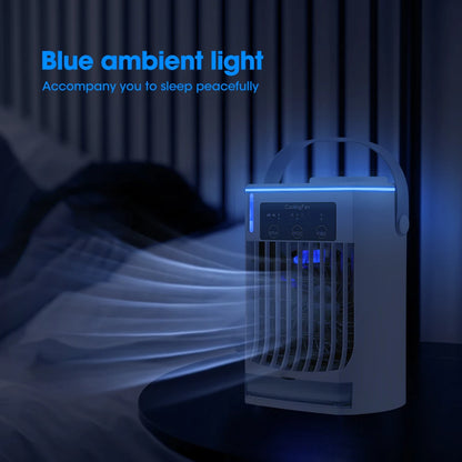 Portable Rechargeable Air Conditioner and Humidifier for Small Spaces - Ideal for Home and Office Use