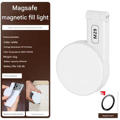 3-in-1 Magnetic Portable Selfie Ring Light Stand with Adjustable Lighting for Phone and Makeup Applications
