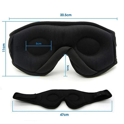 Bluetooth Sleep Mask with 3D Eye Design and Built-In HD Speakers for Music Playback