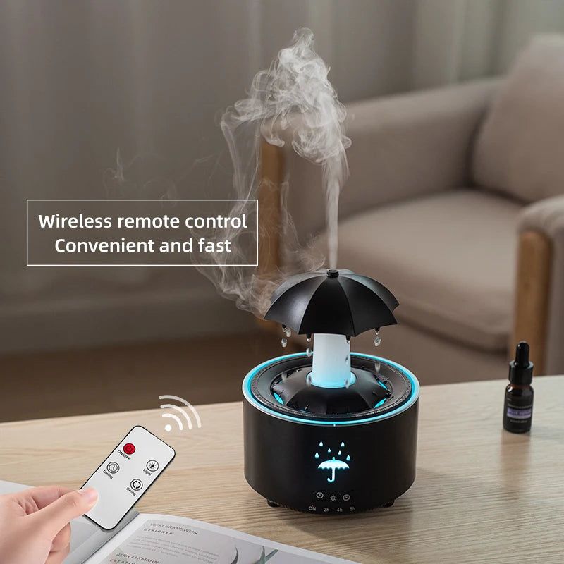 Transform Your Space with the Creative Raindrop Aroma Essential Oil Diffuser - Colorful Light and Soothing Mist for Home and Office