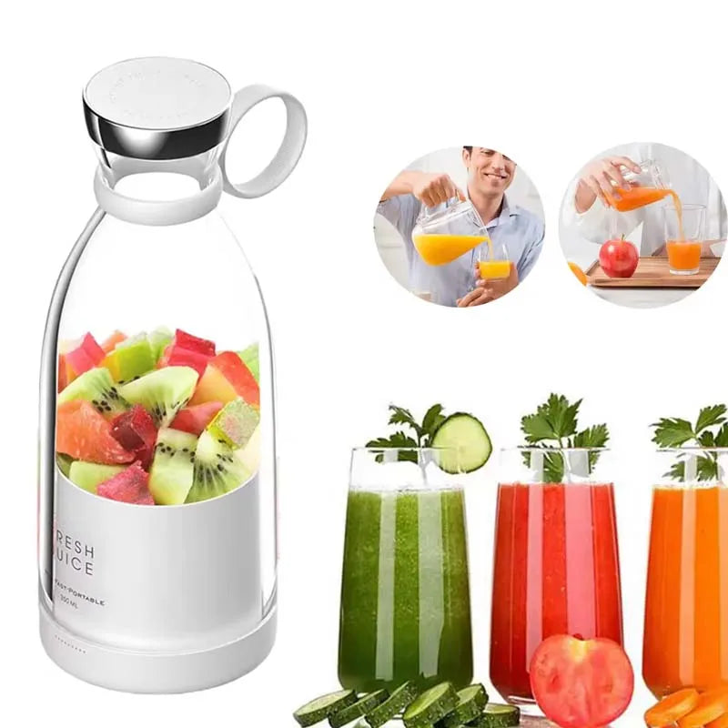 Wireless Rechargeable Portable Blender - 350ML USB Juicer Cup for Smoothies and Fruit Mixing