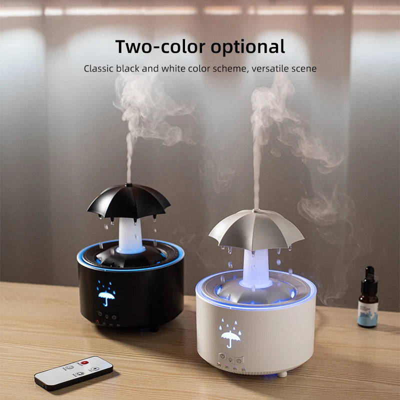 Transform Your Space with the Creative Raindrop Aroma Essential Oil Diffuser - Colorful Light and Soothing Mist for Home and Office