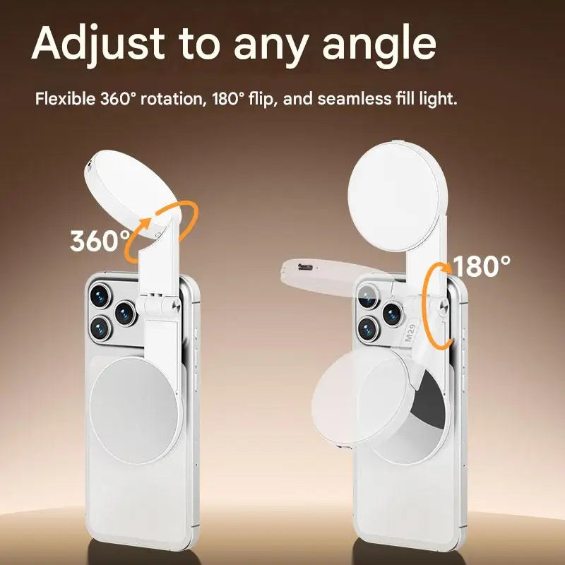 3-in-1 Magnetic Portable Selfie Ring Light Stand with Adjustable Lighting for Phone and Makeup Applications