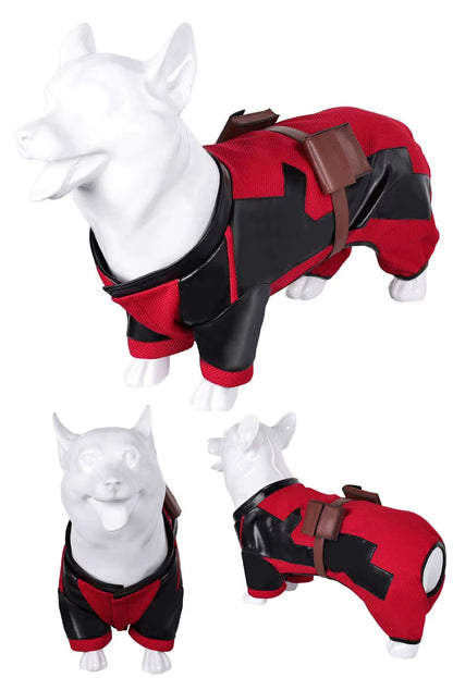 Dog Pool Costume for Halloween - Red Outfit with Goggles for Small and Large Dogs