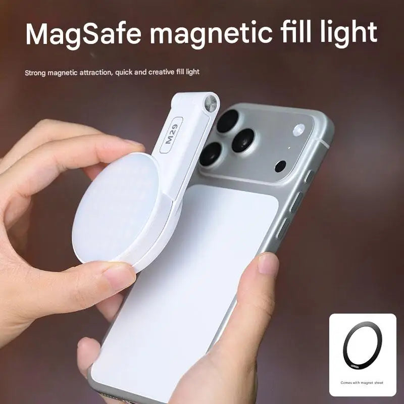 3-in-1 Magnetic Portable Selfie Ring Light Stand with Adjustable Lighting for Phone and Makeup Applications