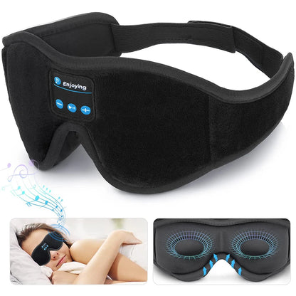 Bluetooth Sleep Mask with 3D Eye Design and Built-In HD Speakers for Music Playback